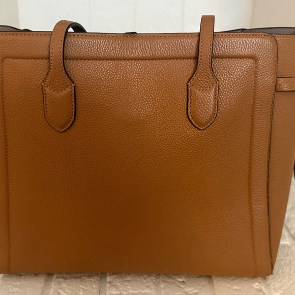 Kate Spade Knott Pebbled Leather Large Tote Bag, Tan (Caramel Brown) - Picture 3 of 4